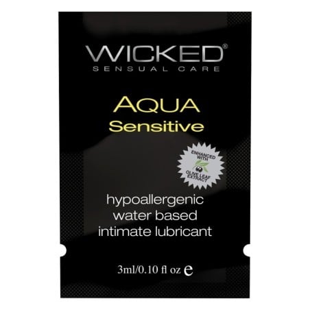 Wicked Sensual Care Hypoallergenic Aqua Sensative Waterbased Lubericant - .1 oz