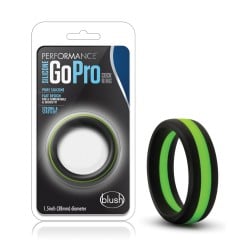 Blush Performance Silicone Go Pro Cock Ring - Black/Green