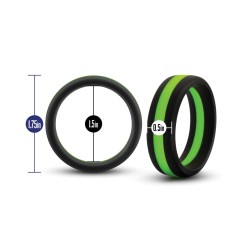 Blush Performance Silicone Go Pro Cock Ring - Black/Green