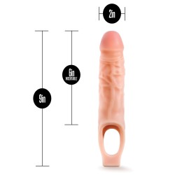 Blush Performance Plus 9" Silicone Cock Sheath Penis Extender - Flesh