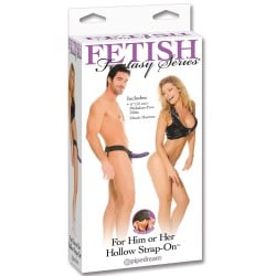 Fetish Fantasy Series Him or Her Hollow Strap On - Purple