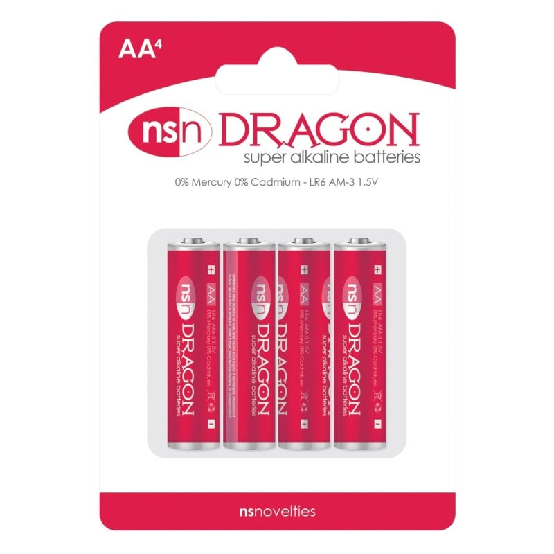 Dragon Alkaline Batteries - AA Pack of 4