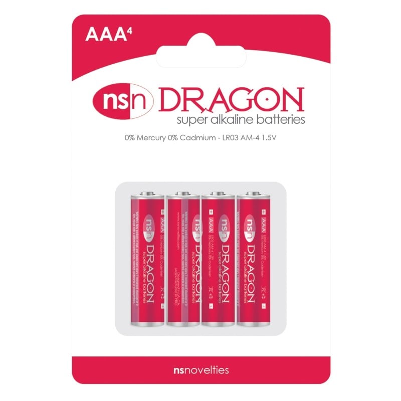 Dragon Alkaline Batteries - AAA Pack of 4 Dragon Alkaline Batteries - AAA Pack of 4