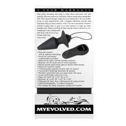 Evolved Plug & Play Remote Anal Plug - Black