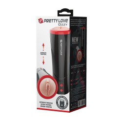 Pretty Love Ozzy Thrusting Male Masturbator w/Flesh Sleeve - Black