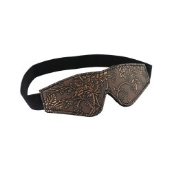Spartacus Faux Fur Lining Blindfold - Brown Floral Print