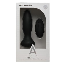 A Play Rechargeable Silicone Experienced Anal Plug w/Remote - Black