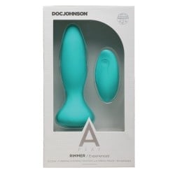 A Play Rimmer Experienced Rechargeable Silicone Anal Plug w/Remote - Teal