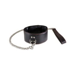 Sultra Lambskin 2 1/2" Collar w/24" Chain - Black
