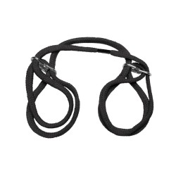 Japanese Style Bondage Wrist or Ankle Cotton Rope - Black