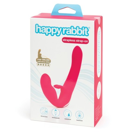 Happy Rabbit Strapless Strap on Rabbit Vibe - Pink