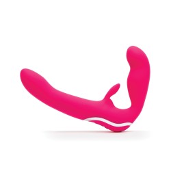 Happy Rabbit Strapless Strap on Rabbit Vibe - Pink