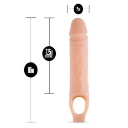 Blush Performance Plus 10" Silicone Cock Sheath Penis Extender - Flesh