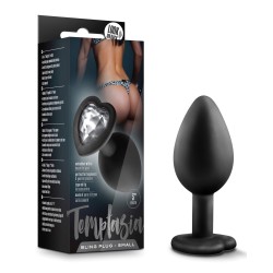 Blush Temptasia Bling Plug w/Gem Small - Black