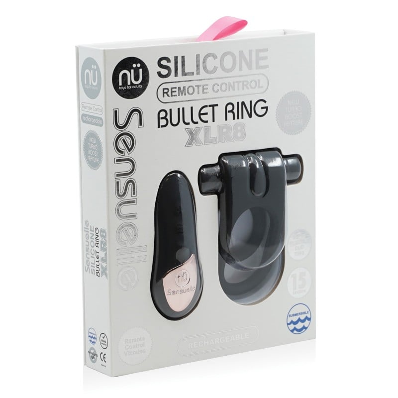 Sensuelle Silicone Remote Control XLR8 Turbo Boost Cock Ring - Black Sensuelle Silicone Remote Control XLR8 Turbo Boost Cock Ring - Black