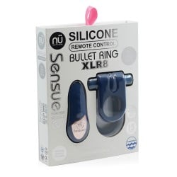 Sensuelle Silicone Remote Control XLR8 Turbo Boost Cock Ring - Navy
