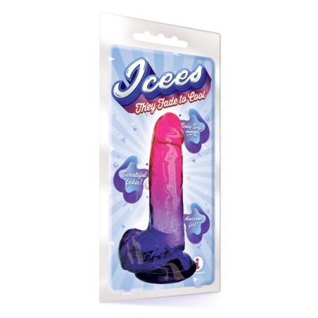 Icees Jelly TPR Gradient Dong Large - Pink/Plum