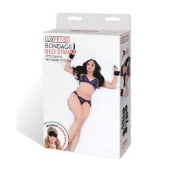 Lux Fetish Bondage Bed Strap Restraint System - 2 pc Set