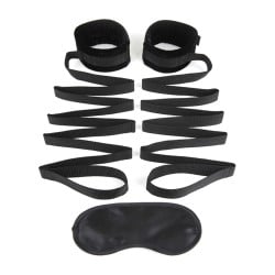 Lux Fetish Bondage Bed Strap Restraint System - 2 pc Set