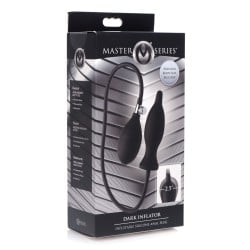 Master Series Dark Inflator Inflatable Silicone Anal Plug - Black