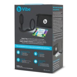 b-Vibe Snug & Tug Weighted Silicone & Penis Ring - 128 g Black
