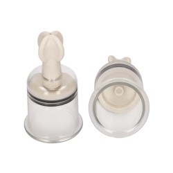 Shots Pumped Nipple Suctions Set - Large Clear