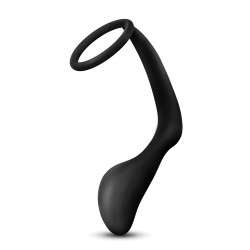 Blush Cock Ring Plug - Black