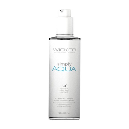 Wicked Sensual Care Simply Aqua Water Based Lubricant - 4 oz Fragrance Free