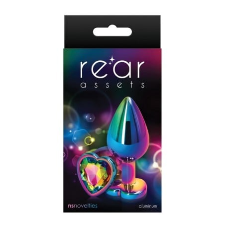Rear Assets Mulitcolor Heart Medium - Rainbow