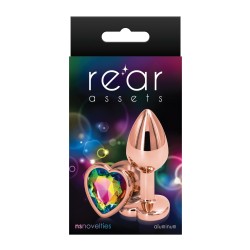 Rear Assets Rose Gold Heart Small - Rainbow