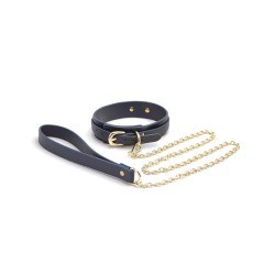 Bondage Couture - Collar and Leash - Blue