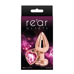 Rear Assets - Rose Gold Heart - Medium - Pink