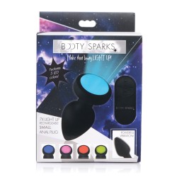 BootySparks Silicone Vibrating LED Plug - Small