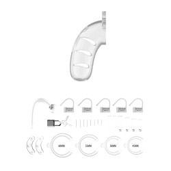 Shots Man Cage 4.5" Cock Cage w/Plug 11 - Clear