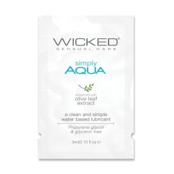 Wicked Sensual Care Simply Aqua Water Based Lubricant - .1 oz Fragrance Free