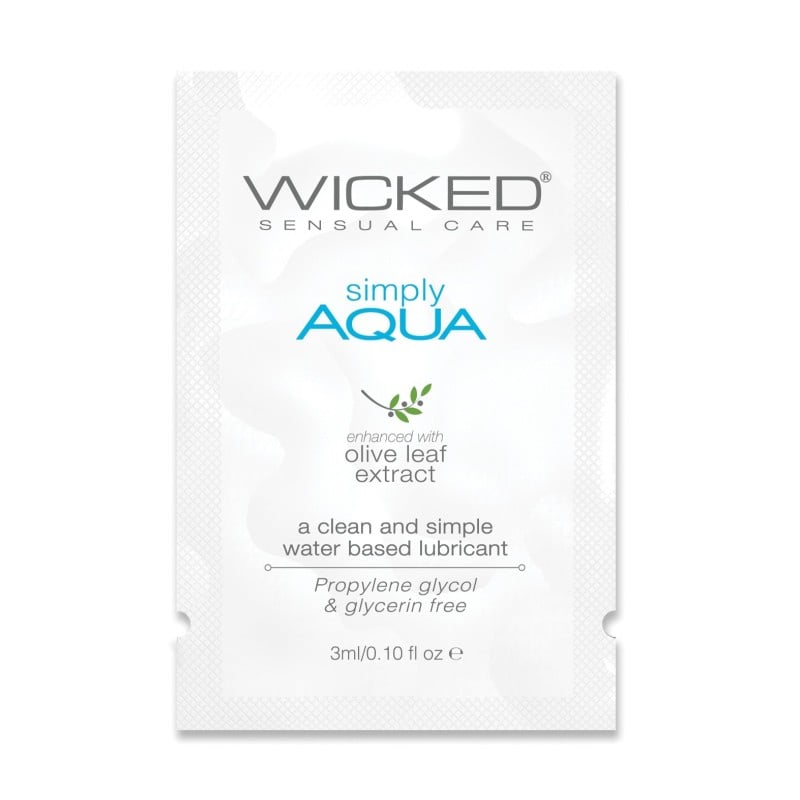 Wicked Sensual Care Simply Aqua Water Based Lubricant - .1 oz Fragrance Free Wicked Sensual Care Simply Aqua Water Based Lubricant - .1 oz Fragrance Free