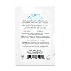Wicked Sensual Care Simply Aqua Water Based Lubricant - .1 oz Fragrance Free