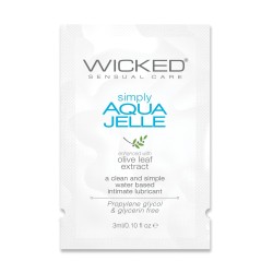 Wicked Sensual Care Simply Aqua Jelle Water Based Lubricant - .1 oz Fragrance Free