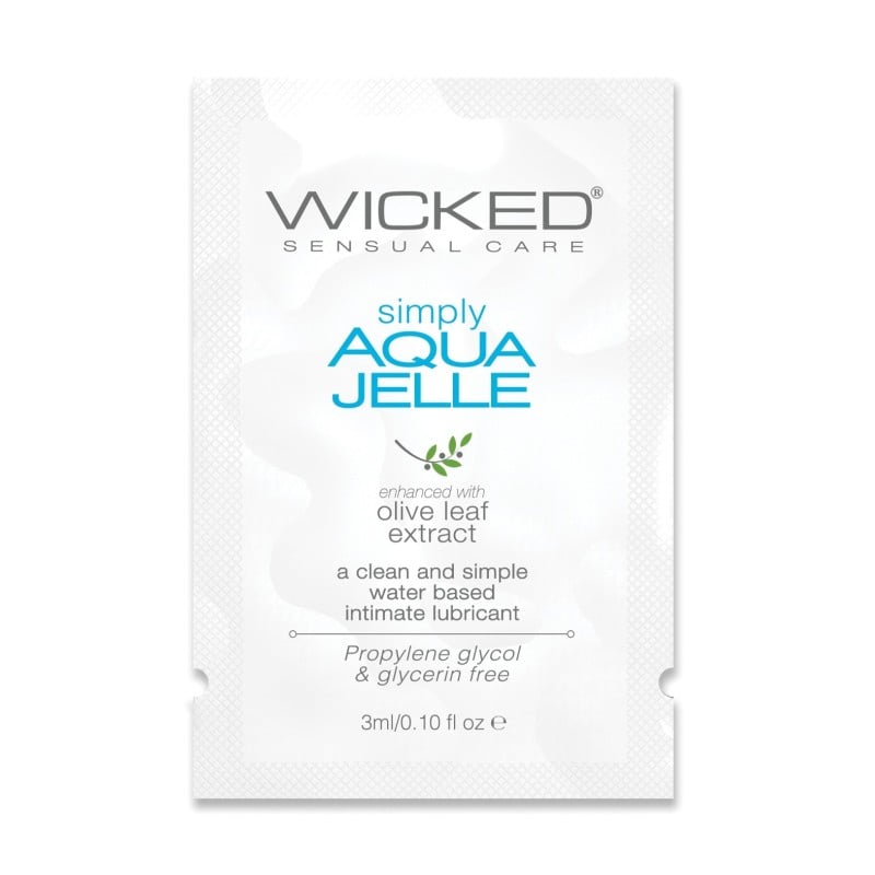Wicked Sensual Care Simply Aqua Jelle Water Based Lubricant - .1 oz Fragrance Free Wicked Sensual Care Simply Aqua Jelle Water Based Lubricant - .1 oz Fragrance Free