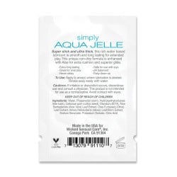 Wicked Sensual Care Simply Aqua Jelle Water Based Lubricant - .1 oz Fragrance Free