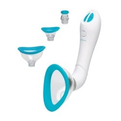 Bloom Intimate Body Automatic Vibrating Rechargeable Pump - Sky Blue/White