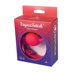 Spartacus Silicone Ball Gag w/Red PU Straps - 46 mm Red