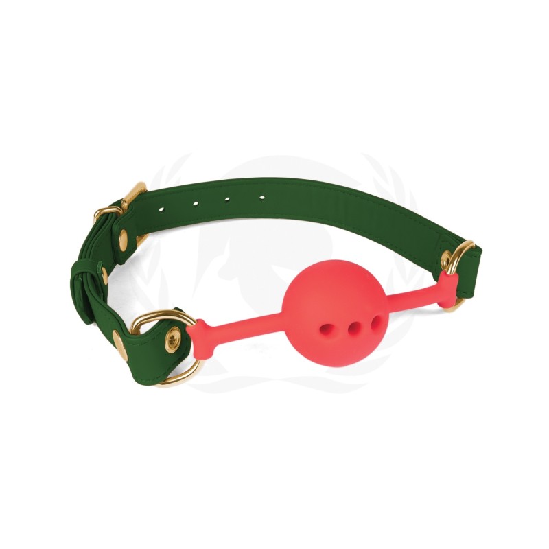 Spartacus Silicone Ball Gag w/Green PU Straps - 46 mm Green Spartacus Silicone Ball Gag w/Green PU Straps - 46 mm Green