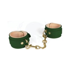 Spartacus PU Wrist Cuffs w/Plush Lining - Green
