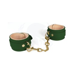 Spartacus PU Ankle Cuffs w/Plush Lining - Green