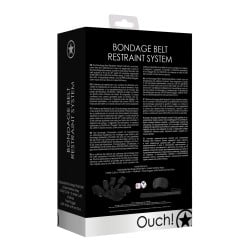 Shots Ouch Bondage Belt Restraint System - Black