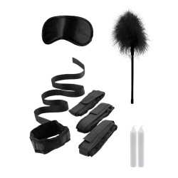 Shots Ouch Bed Bindings Restraint Kit - Black