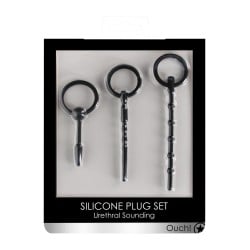Shots Ouch Urethral Sounding Plug Set - Black