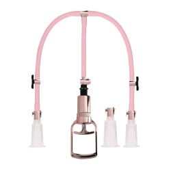 Shots Pumped Clitoral & Nipple Pump Set - Medium Rose Gold