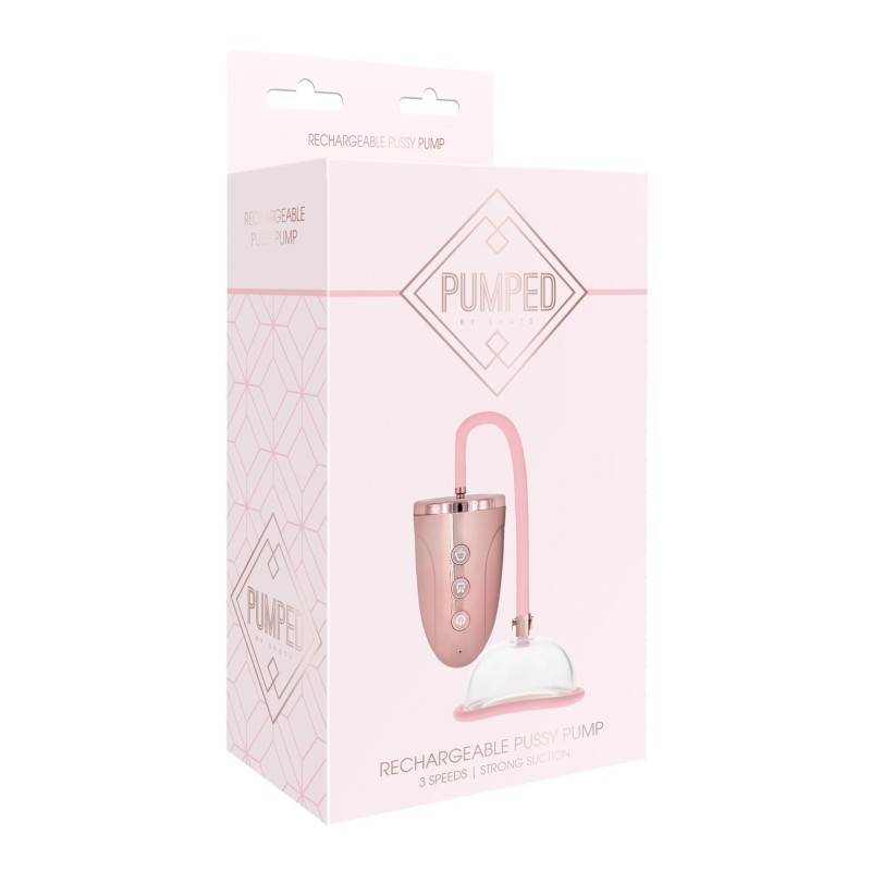 Shots Pumped Automatic Rechargeable Pussy Pump Set - Rose Gold Shots Pumped Automatic Rechargeable Pussy Pump Set - Rose Gold